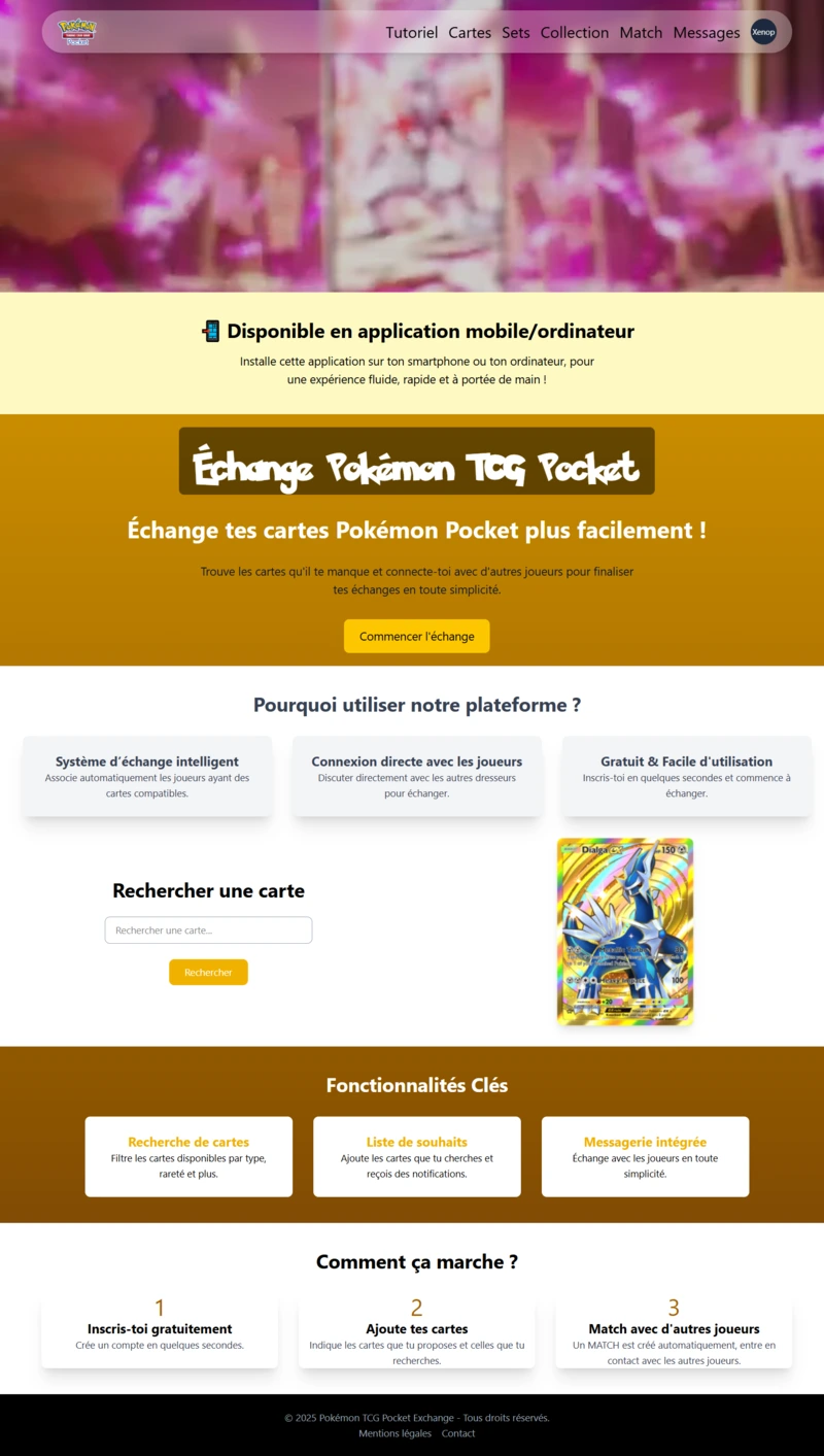 Image de l'application Exchange Pocket - Échange de cartes Pokémon TCG
